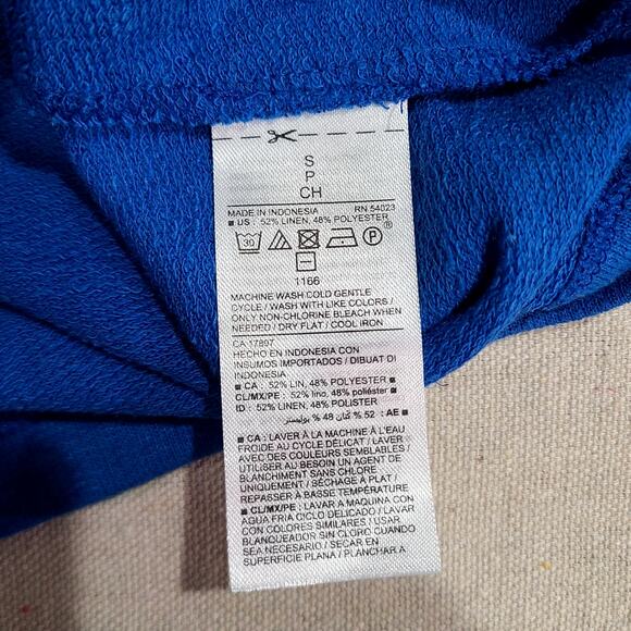 NWT Old Navy Twist Back Linen Blend Blue Dress Beachy Coastal Swim Cover Size S - Picture 8 of 12